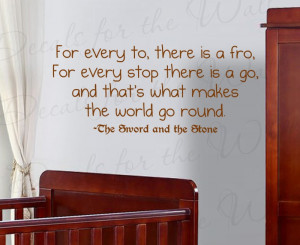 Sword in the Stone Disney Wall Decal Quote