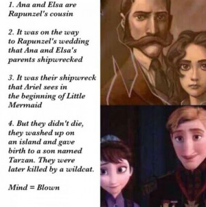 Ana and Elsa are Rapunzel’s cousins