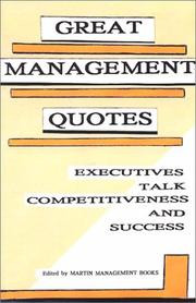 Cover of: Great Management Quotes by Management Books Martin