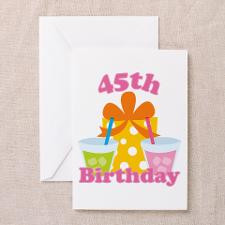 45th Birthday Party Greeting Card for