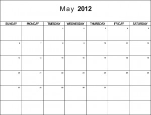 May 2012 Printable Calendar
