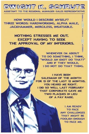 The Office Dwights Corporate Ladder Poster