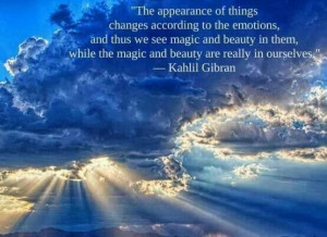 The beauty we see is within us