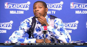 Kevin Durant Wore A Truly Awful Shirt To Honor Injured Teammate ...