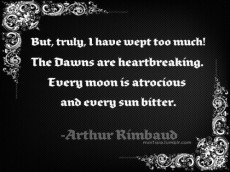 But, truly, I have wept too much! The Dawns are heartbreaking. Every ...