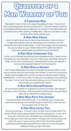 ... Husband, these are the qualities of a worthy man. Are you worthy? More