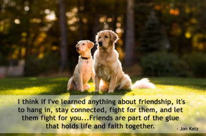 ... are part of the glue that holds life and faith together. - Jon Katz