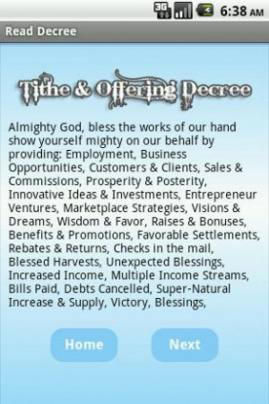 View bigger - Tithe & Offering Decree for Android screenshot