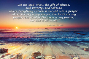 Spiritual quote on silence by Thomas Merton