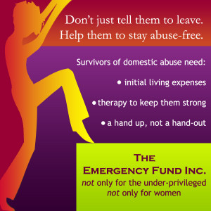 ... emotional support. Without therapy and money, many domestic abuse