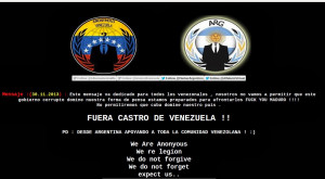 ... access to multiple Venezuela Government websites and defaced them