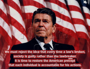 Reagan Individual Responsibility Poster