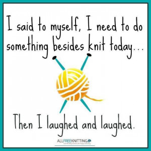 Knitting funny!