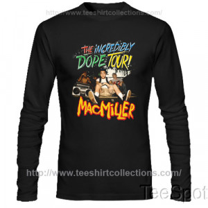 mac miller kickin the incredibly dope tour logo black long t shirt mac ...