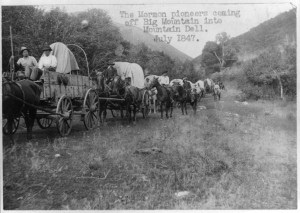 Bestand:The Mormon pioneers coming off Big Mountain into Mountain dell ...