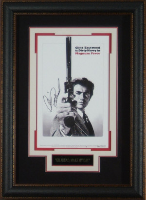 DIRTY HARRY Clint Eastwood Signed 11x17 Framed Movie Poster