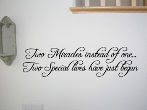 Details about Twins Baby Room Wall Quote Decal Nursery Decor Kids Home ...