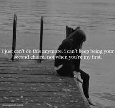 Don't settle for second best because you will never be their number ...