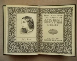 poetry book, Selections from the Po ems of John Keats and Percy Bysshe ...