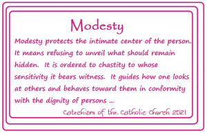 Motto for July: Modesty