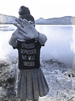 depressed but well dressed Slogan T Shirts, Fashion Statement, Quotes ...