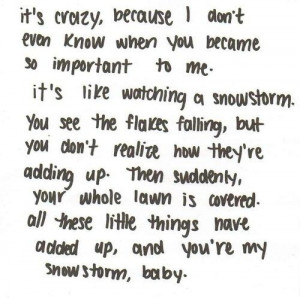 Love is like a snow storm x