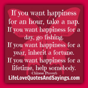 If you want happiness for an hour, take a nap.
