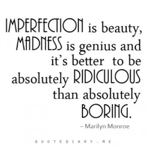 It Is Better To Be Absolutely Ridiculous Than Absolutely Boring.