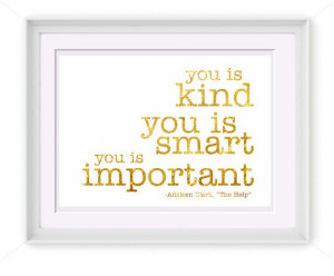 Gold Foil You Is Important Quote 8x10 Printable by LilleMusStudio, $5 ...