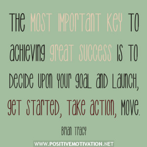 Brian Tracy Motivational Quote on achieving great success