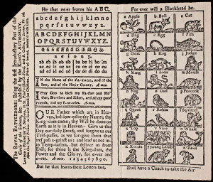 An eighteenth-century English primer for abecedarians memorizing their ...