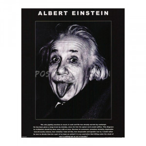 Albert Einstein (Tongue, Quote) Art Poster