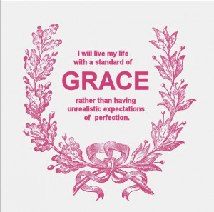 Inspirational vintage style baby girl Grace saying quote quotation in ...