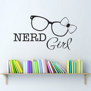 Girl Nerd Glasses Wall Decal Nerd Glasses by StephenEdwardGraphic, $16 ...