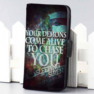 Home wallet case Sleeping With Sirens Quotes 2 band music wallet case ...
