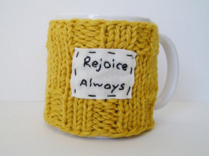 ... Bible Verse Quote Coffee Mug Cozy Christian Knit To Go Cup Sleeve
