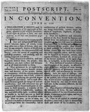 Virginia Declaration of Rights, 1776-06-12, p1