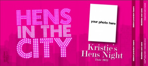 Hens - Pink Hens in the City Stubby Holder