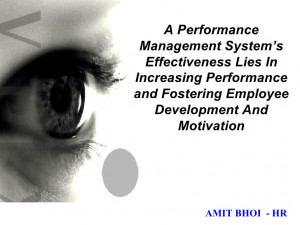 Improving effeectiveness of a Performance management System