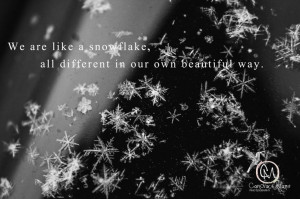 unique quote, being different quote, snowflake quote