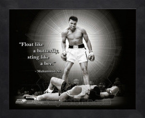 Framed Muhammad Ali Boxing Pro Quotes