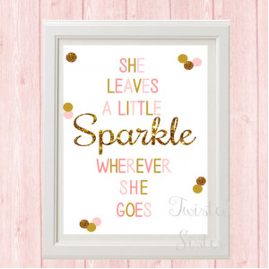 Little Girl Room Art, Pink and Gold Nursery Sign, Nursery Art, Pink ...