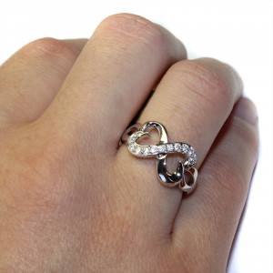 Be the first to review “Infinity Promise Ring with 2 Joined Hearts ...