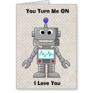 Happy Valentines Day Funny Robot Cards