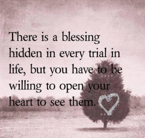 Blessing in every trial