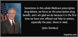 Medicare prescription drug debate, we focus on the prescription drug ...