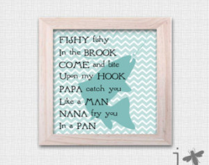 Fishy Fishy Nursery Rhyme - Fine Art Print - Perfect addition to young ...