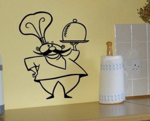 amazon com italian kitchen chef vinyl wall decal by great italian ...