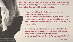Elyn Saks on stigma against mental illness.. by rationalhub