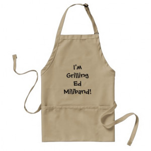 Grilling Ed Miliband Cruel Funny Joke and Quote Standard Apron
